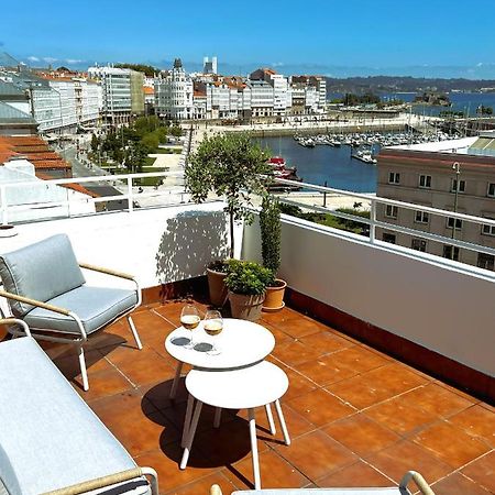 Atico Con Dos Terrazas E Increibles Vistas En Pleno Centro De A Coruña Dış mekan fotoğraf