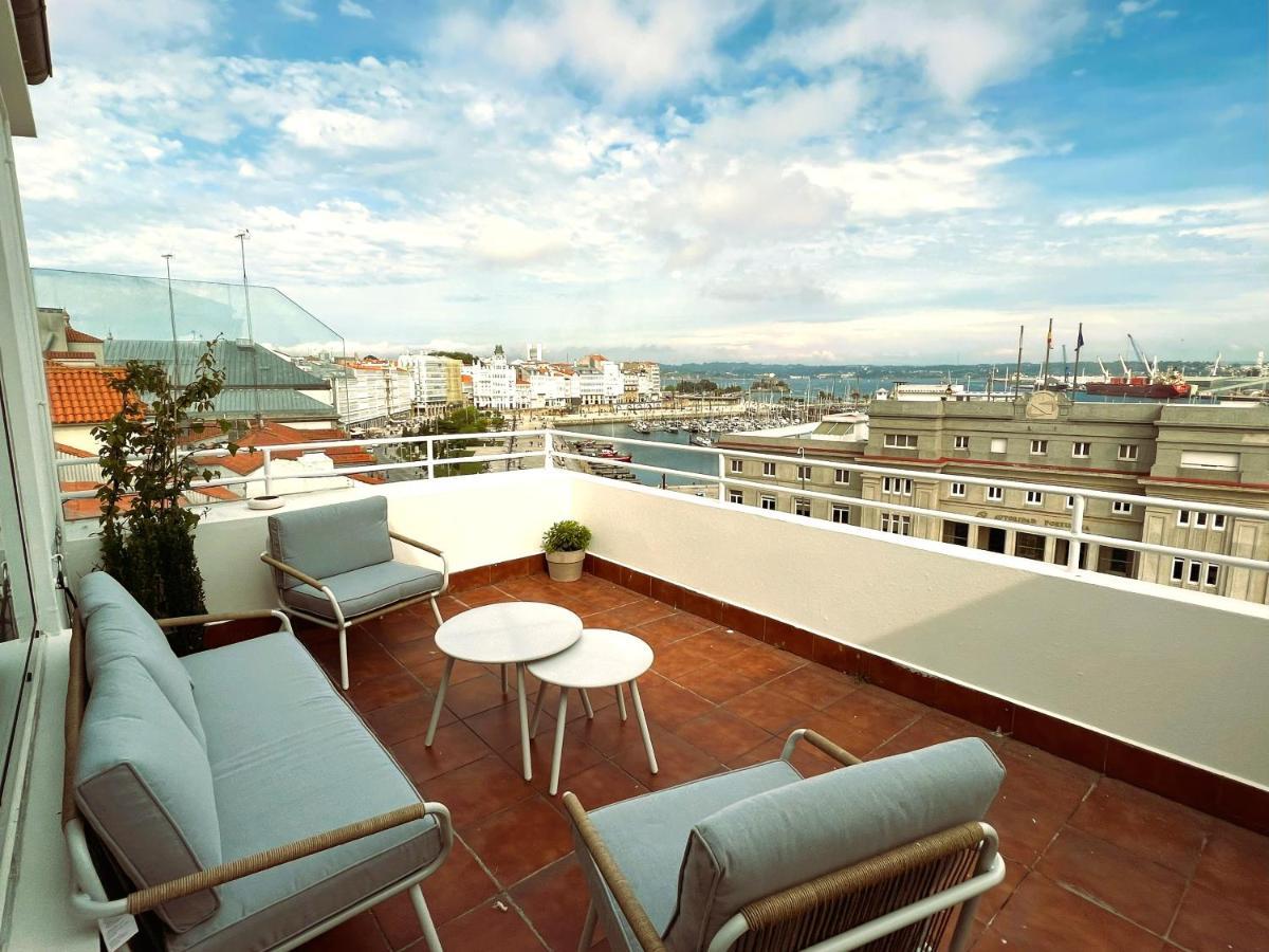 Atico Con Dos Terrazas E Increibles Vistas En Pleno Centro De A Coruña Dış mekan fotoğraf